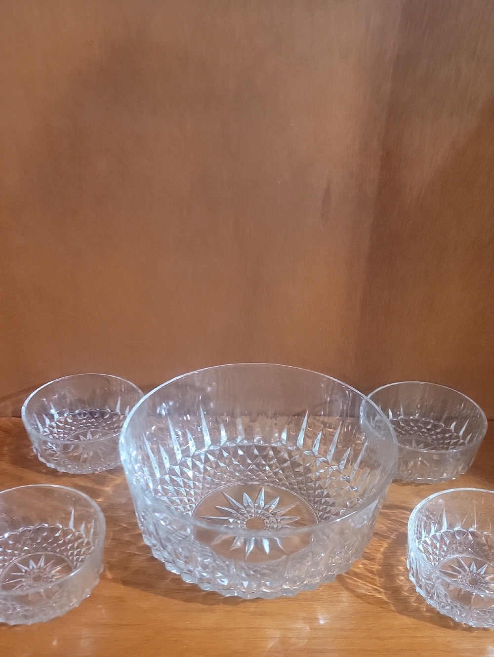 Vintage Arcoroc France Diamant Fruit And Dessert Set